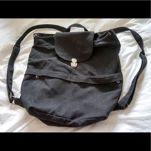 Baggu black canvas backpack
